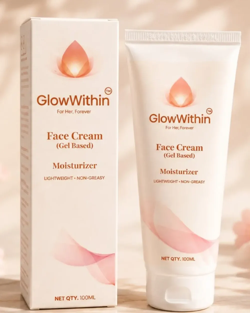 GlowWithin™ Gel Based Face Cream — 100 ml tube with carton